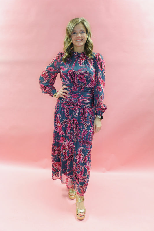 High Neck Maxi Dress