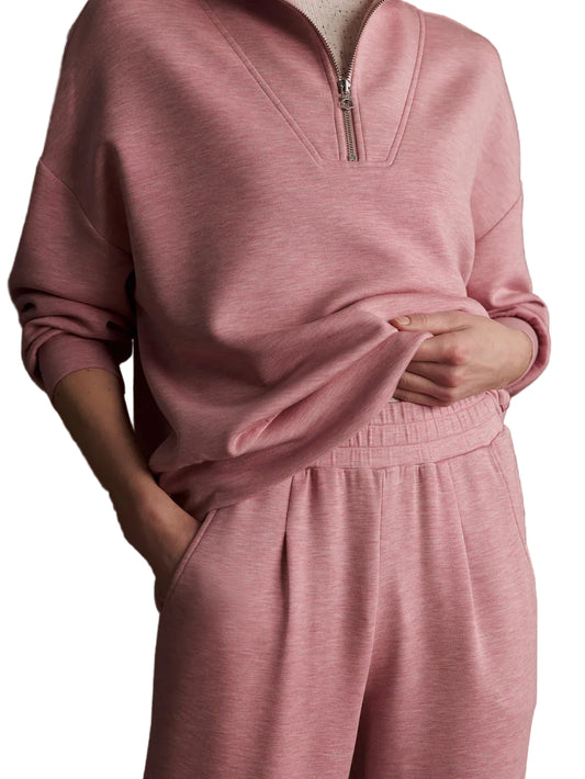 Hawley Half Zip Sweat Rose Marl