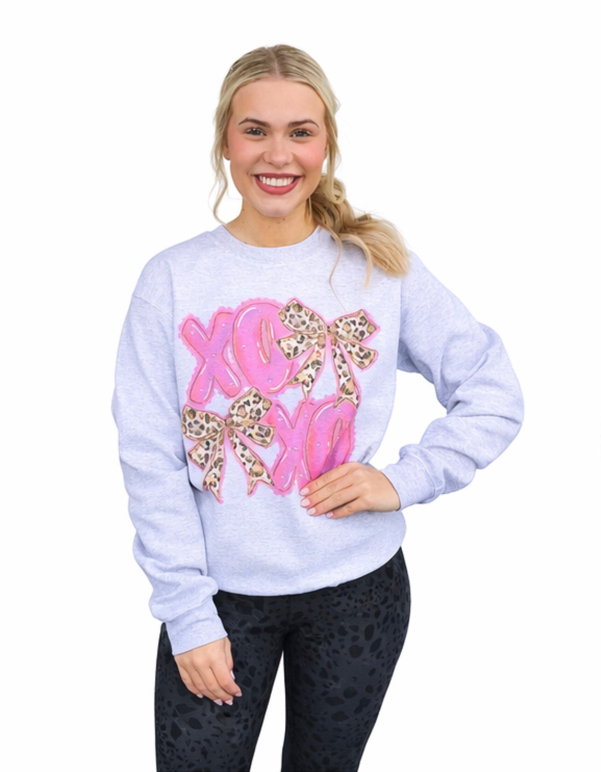 XOXO bow sweater
