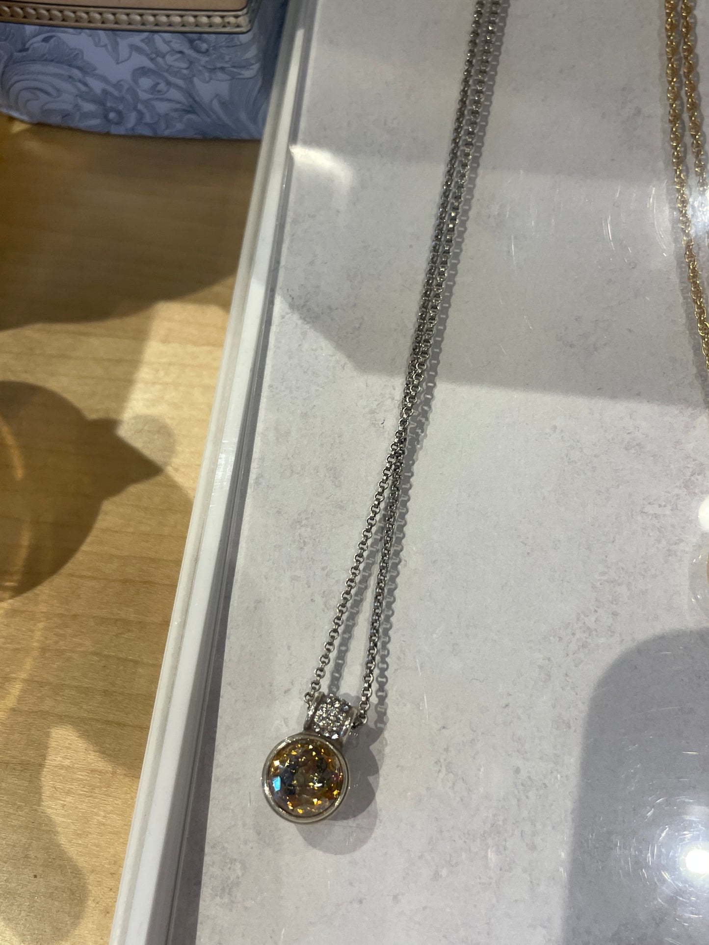 silver diamond necklace