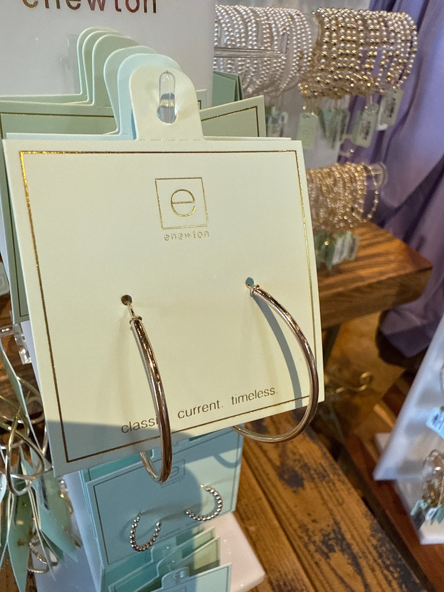 Gold post hoop 1.75