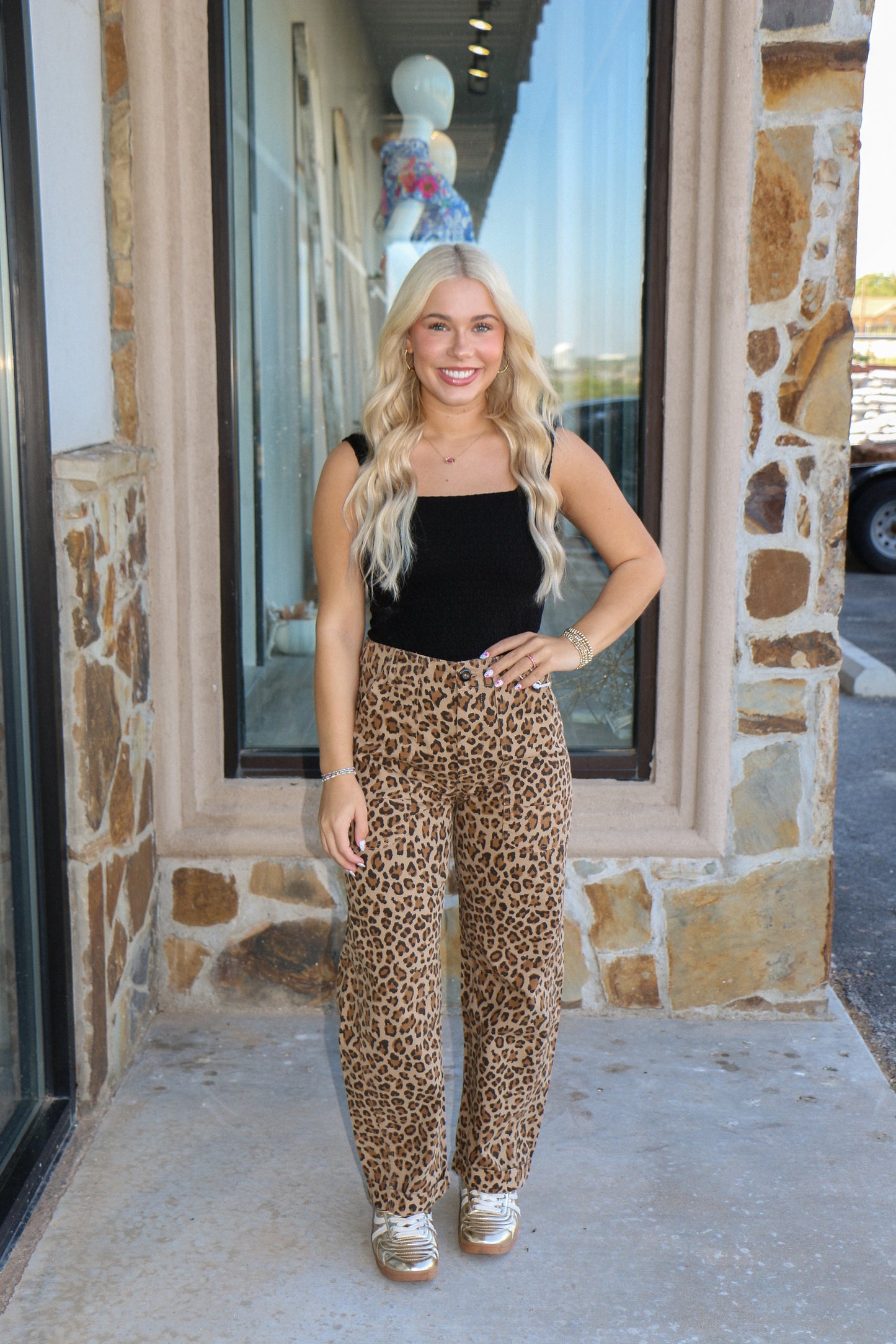 Tori utility leopard pant