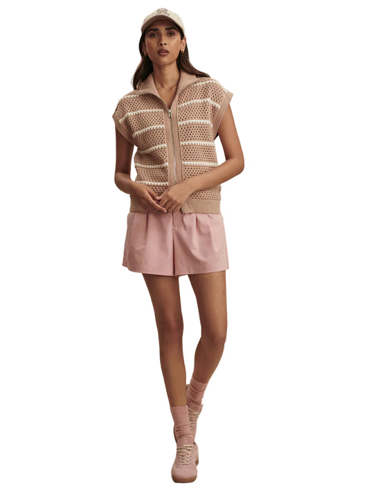 Haney Zip Through Knit -  Light Taupe