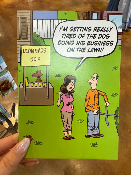 Lawn business joke card