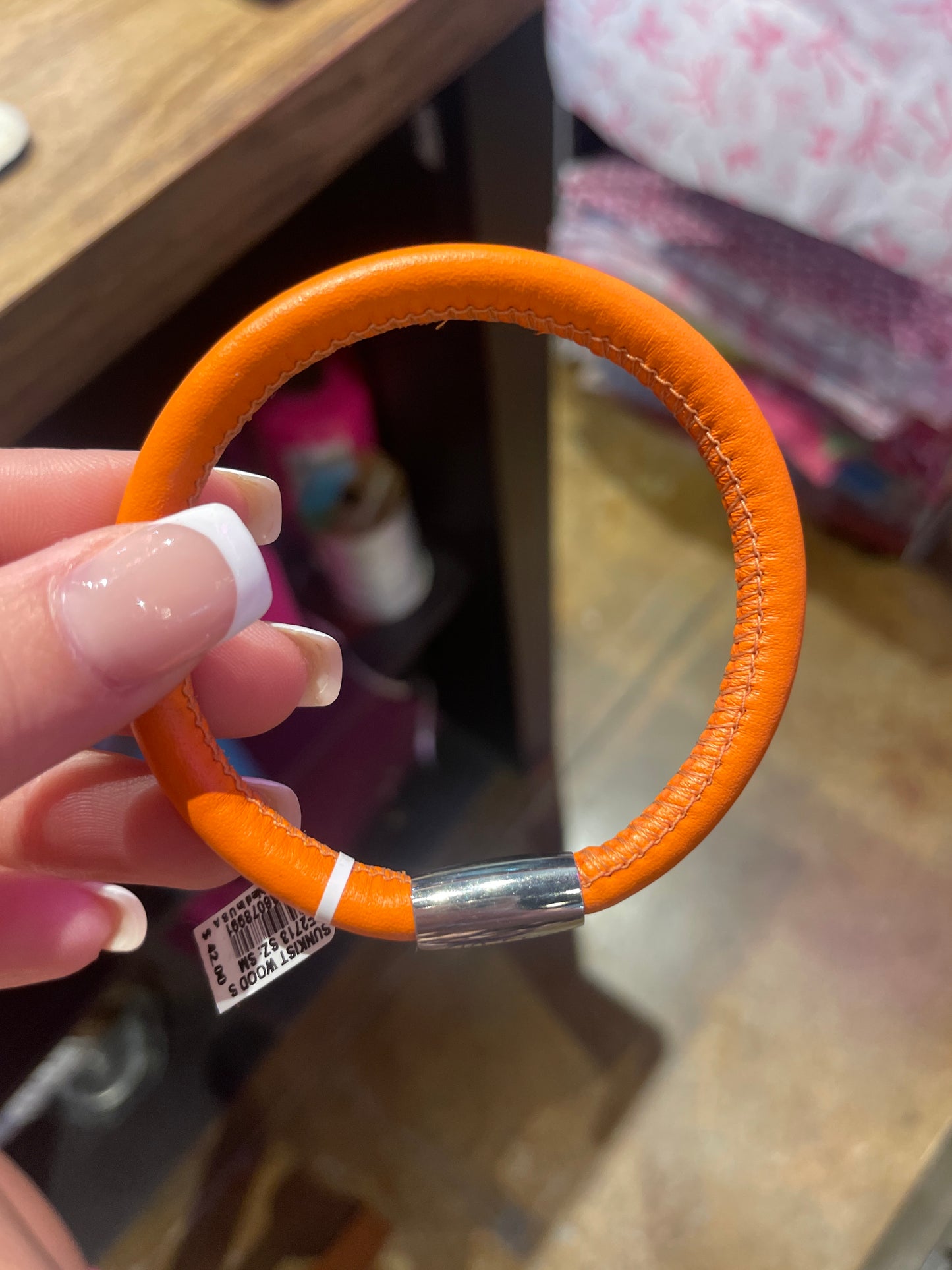 Orange wrap bracelet