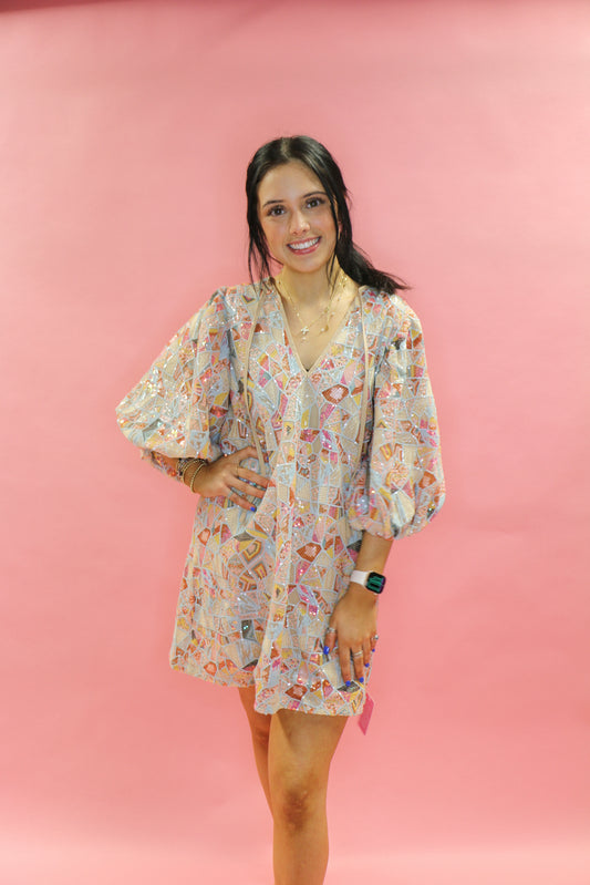 deb quilted love dress