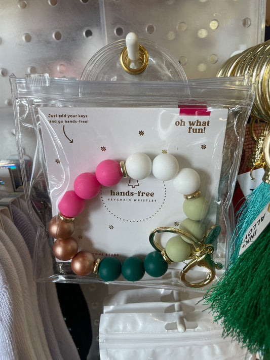 Pink, Gold, Green Hands free Wristlet