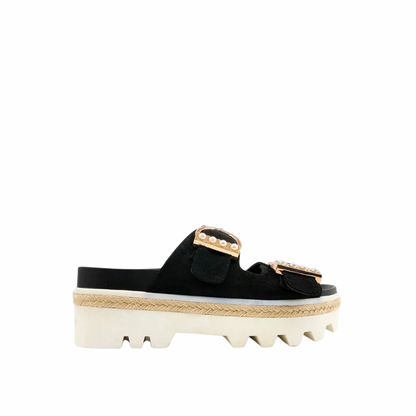 DELILAH BLACK SUEDE SANDAL
