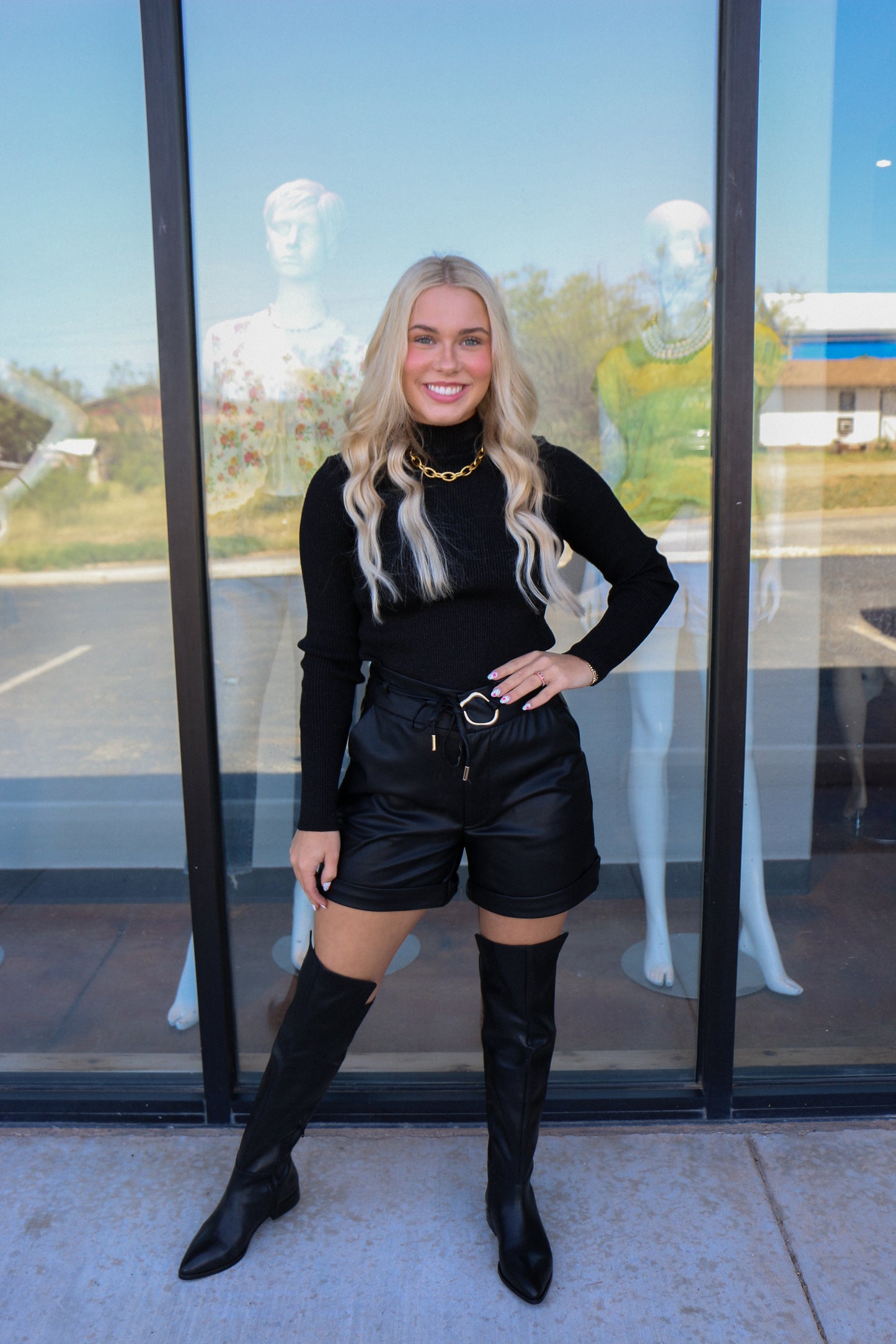 Vegan leather Shorts