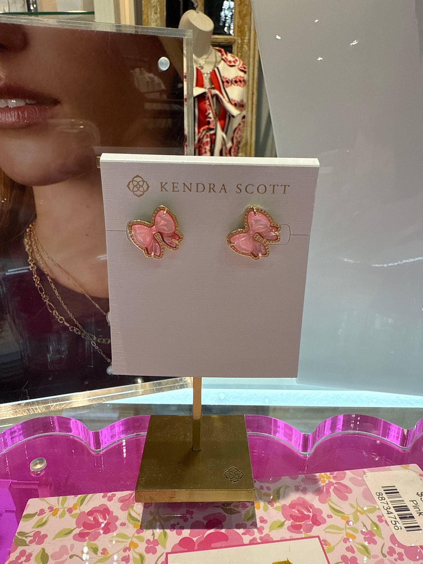 Haley bow stud earring