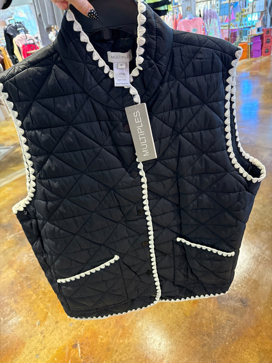 snap front collar vest