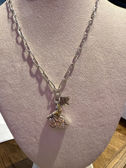 forever butterfly locket necklace