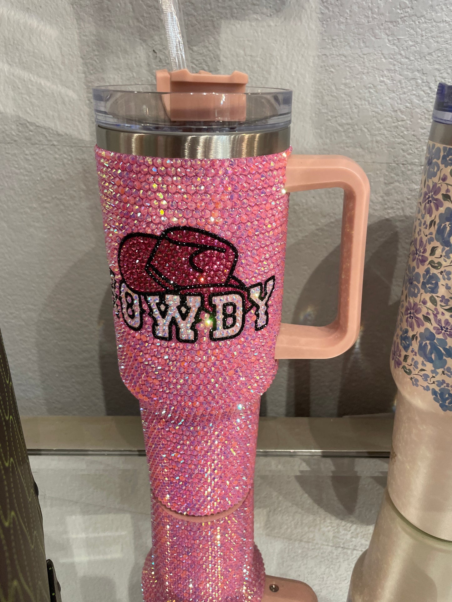 sequin howdy tumbler cup