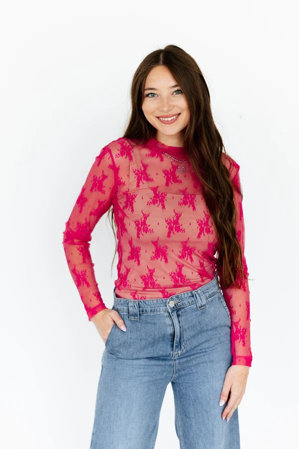 FUCHSIA LACE