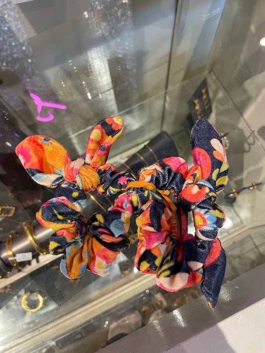 velvet scrunchie floral