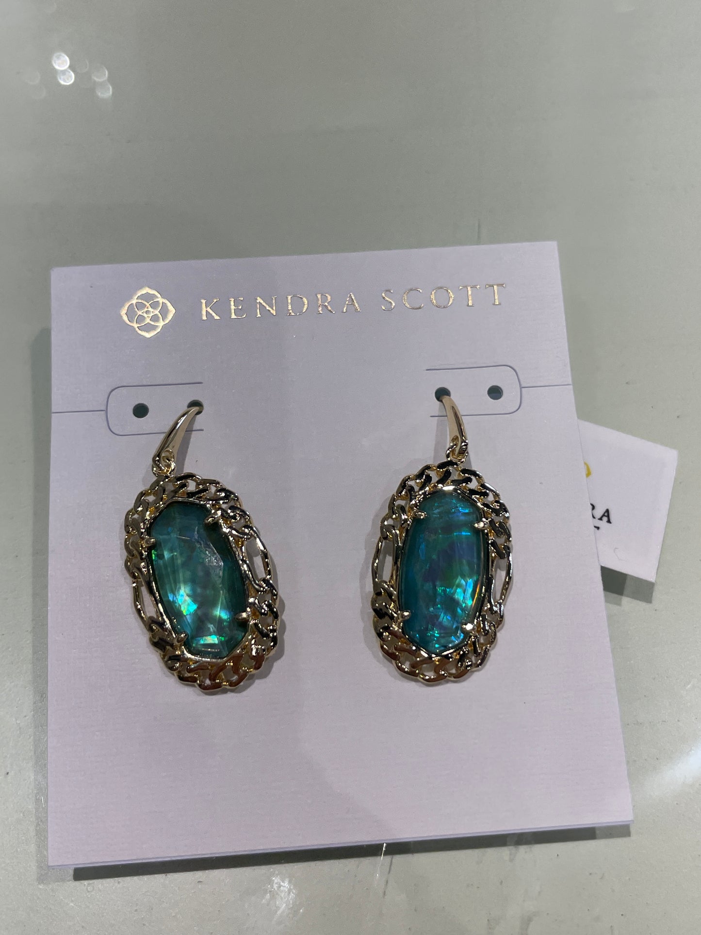 Dani Figaro frame drop earrings