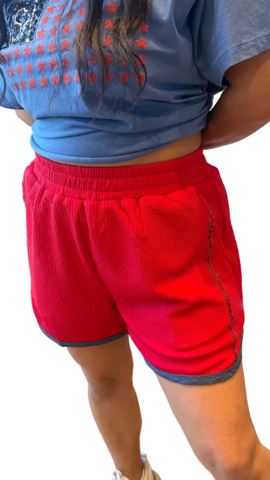 Red shorts w/ sequins