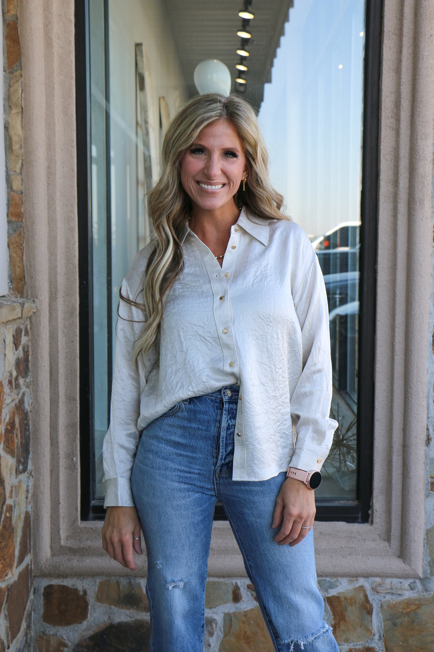 Pearl oversized blouse