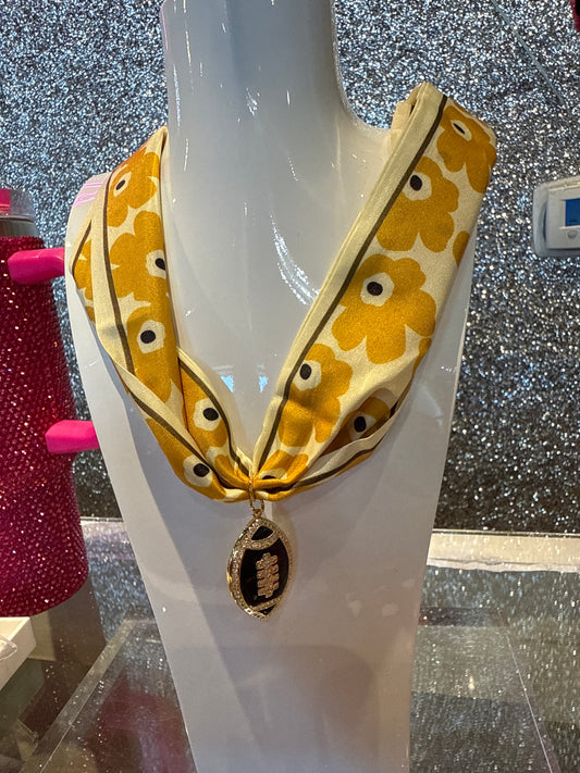 Football on Scarf Necklace