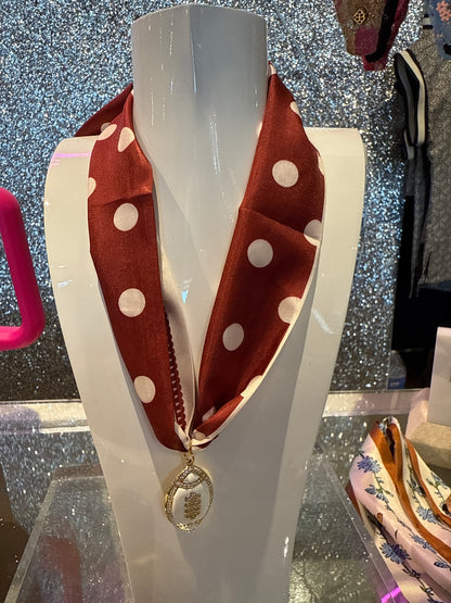 Football on Scarf Necklace