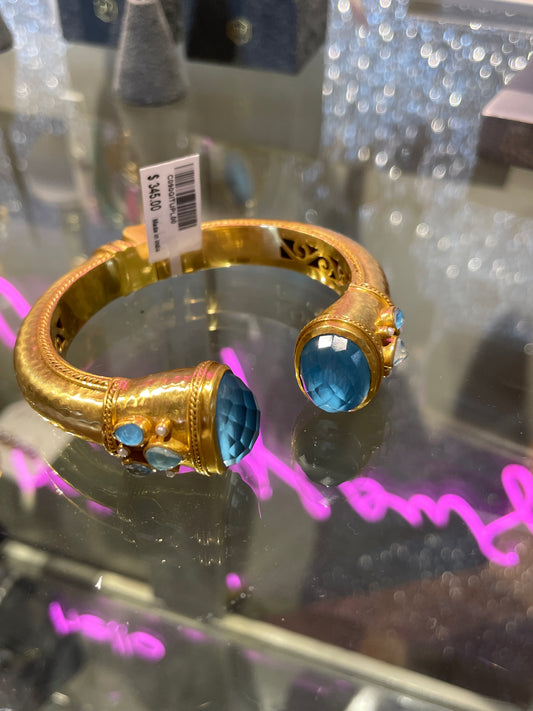 CASSIS CUFF GLD IRD PEARL ACCEN