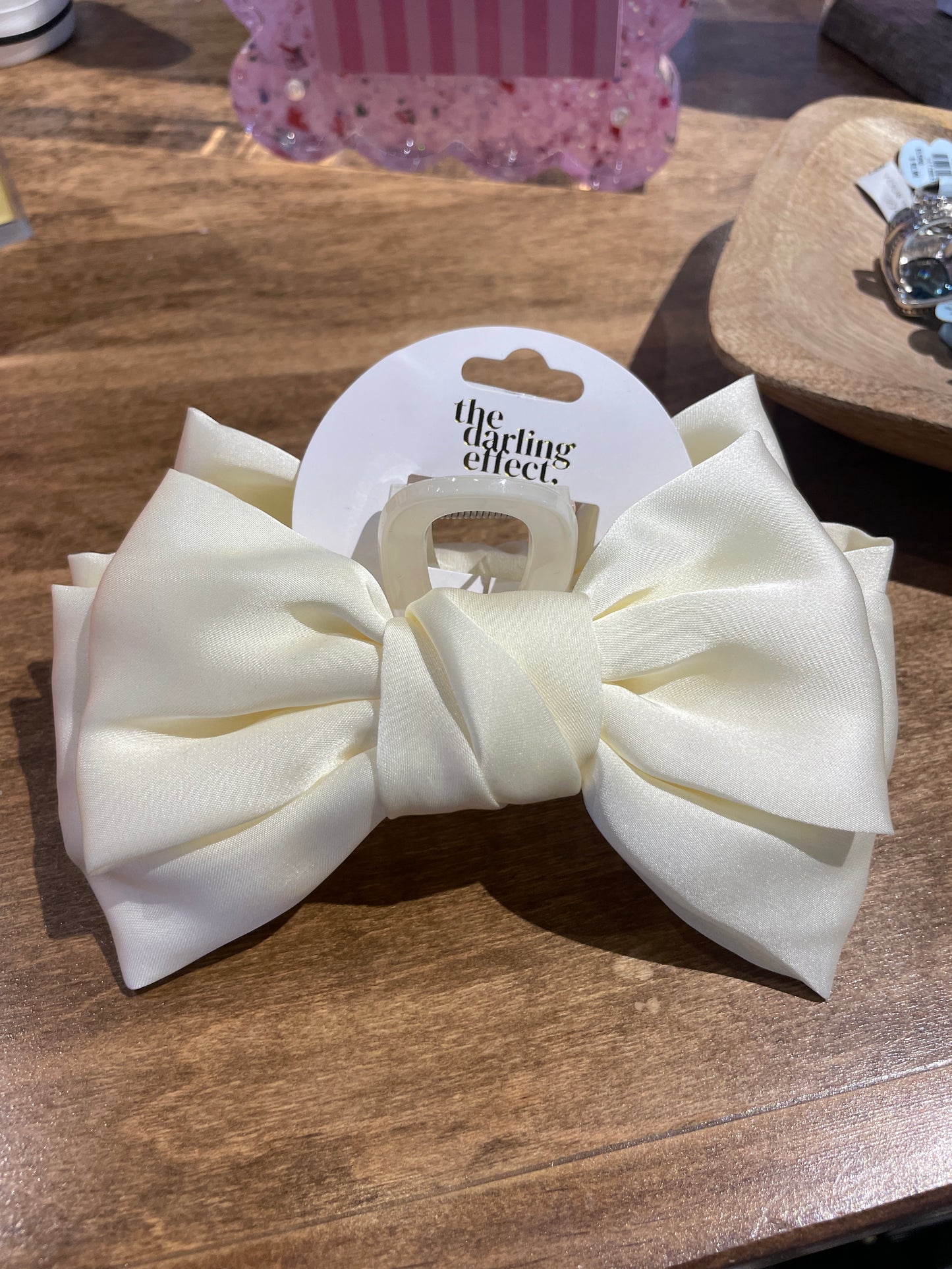 SATIN BOW CLAW CLIP