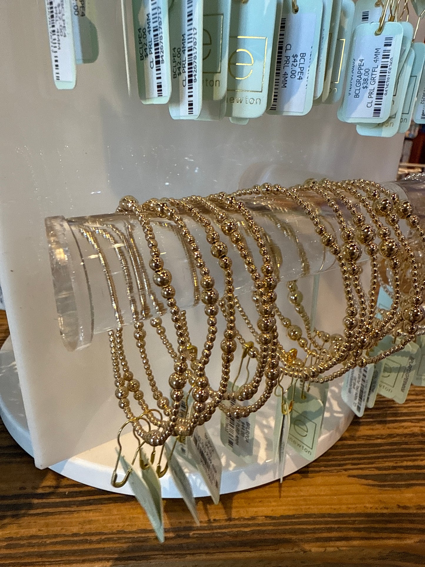 purpose gold 4mm bead bracelet