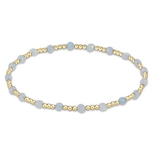 GEMSTONE GOLD SINCERITY PATTERN 3MM BEAD BRACELET