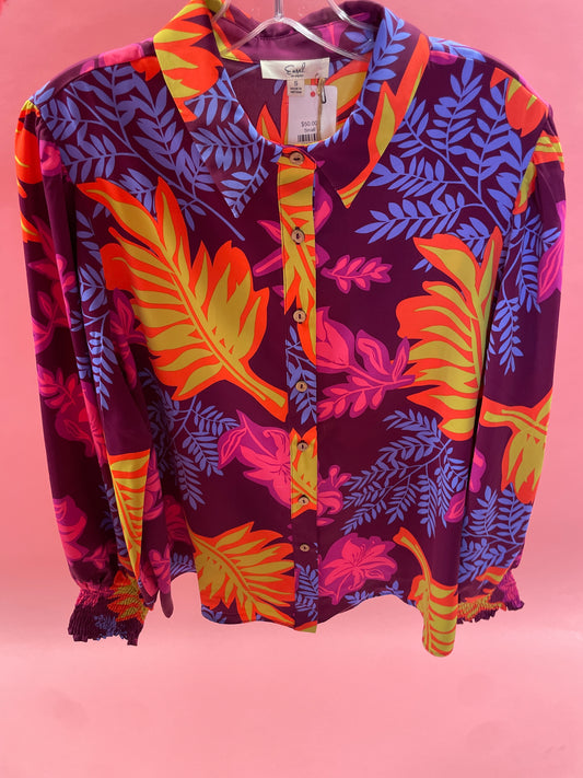 Sophia Printed button up