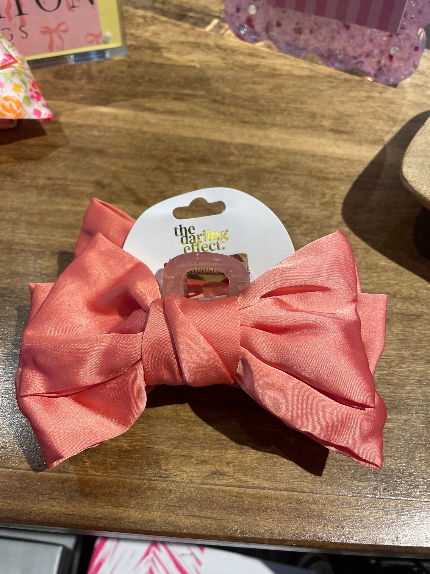 SATIN BOW CLAW CLIP
