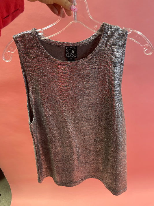 Shimmer Stretch High Scoop Modern Tank