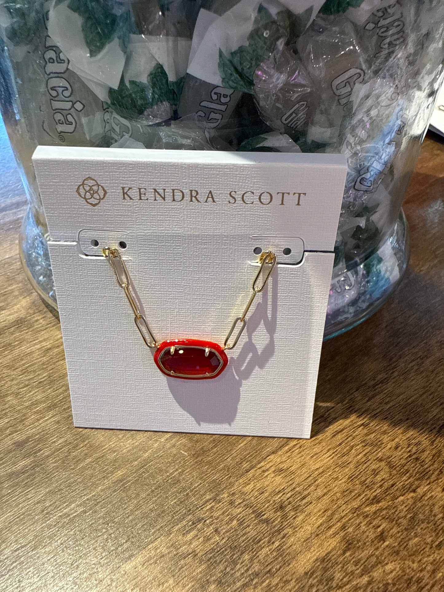 Elisa Enamel frame necklace