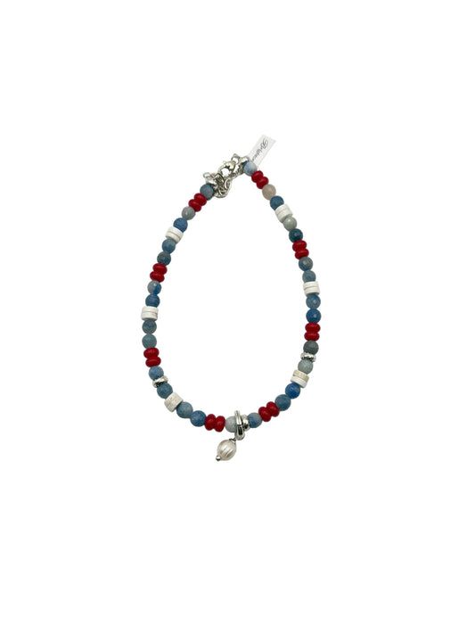 Americana bch charm necklace