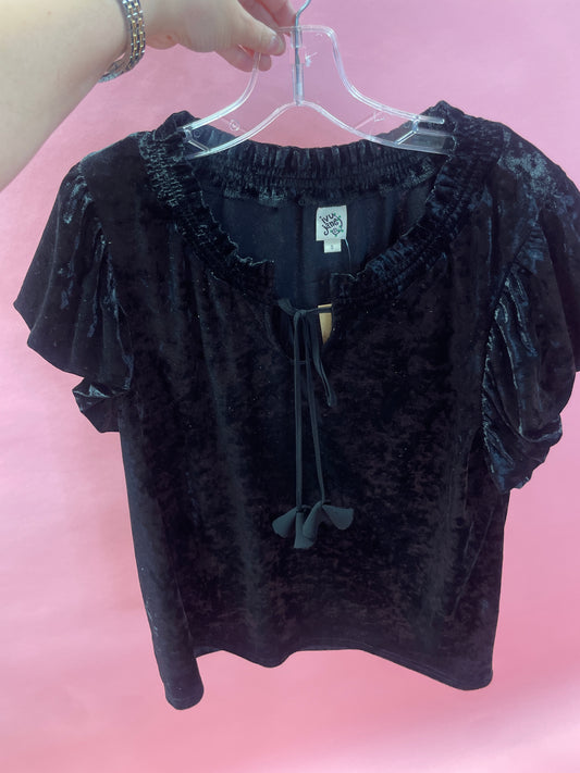 Velvet Peasant Top