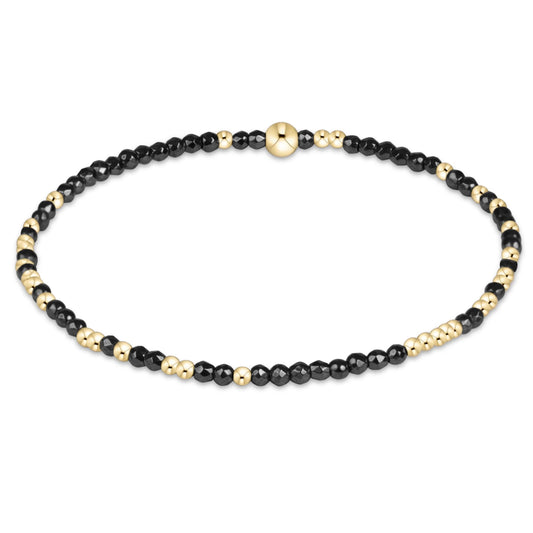 HOPE UNWRITTEN SILVER FACETED HEMATITE 2MM BRACELET
