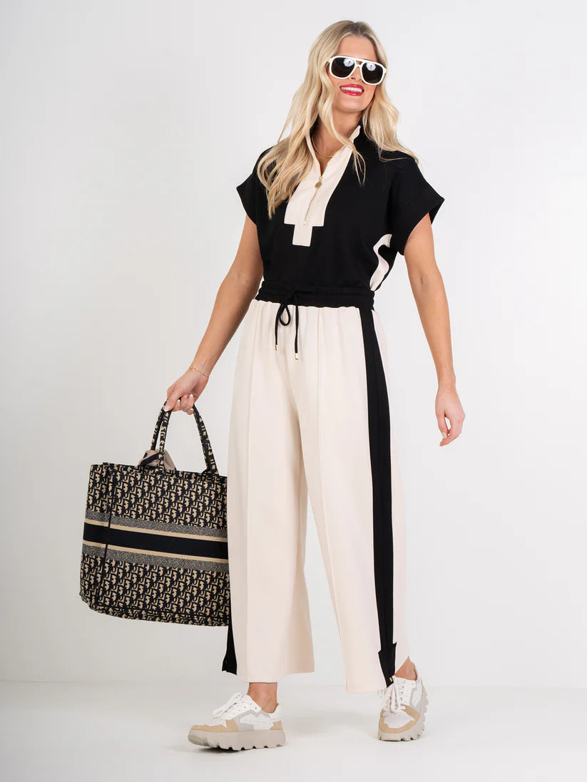 BLACK TEDDY CROP PANTS