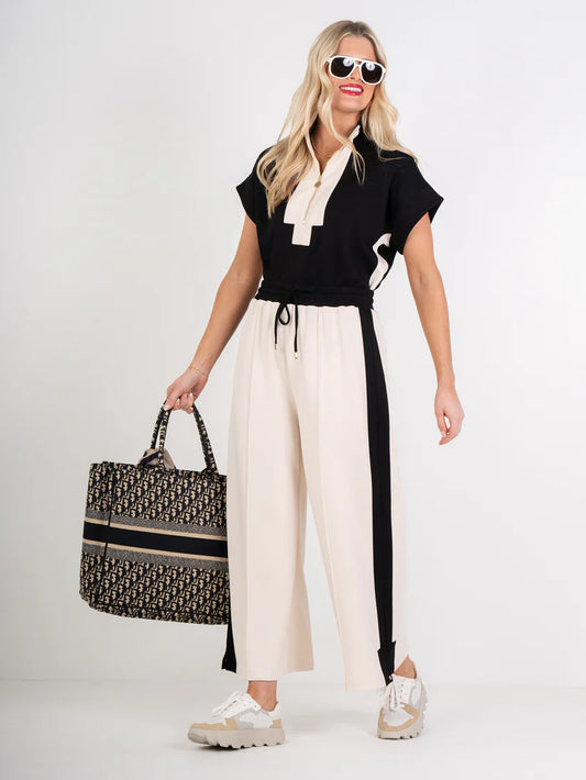 BLACK TEDDY CROP PANTS