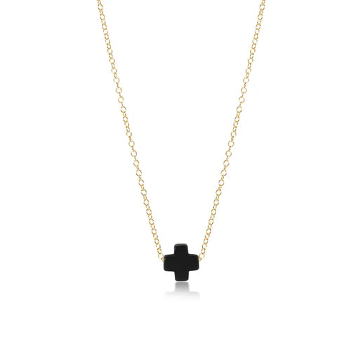 16" NECKLACE GOLD SIGNATURE CROSS