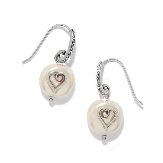 PEARL ONE HEART EARRING