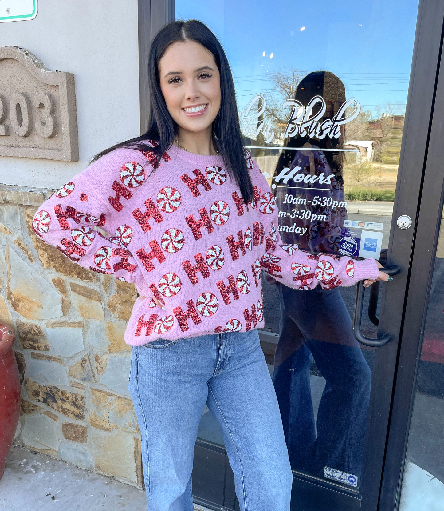 Pull Over Sweater w/ HOHOHO