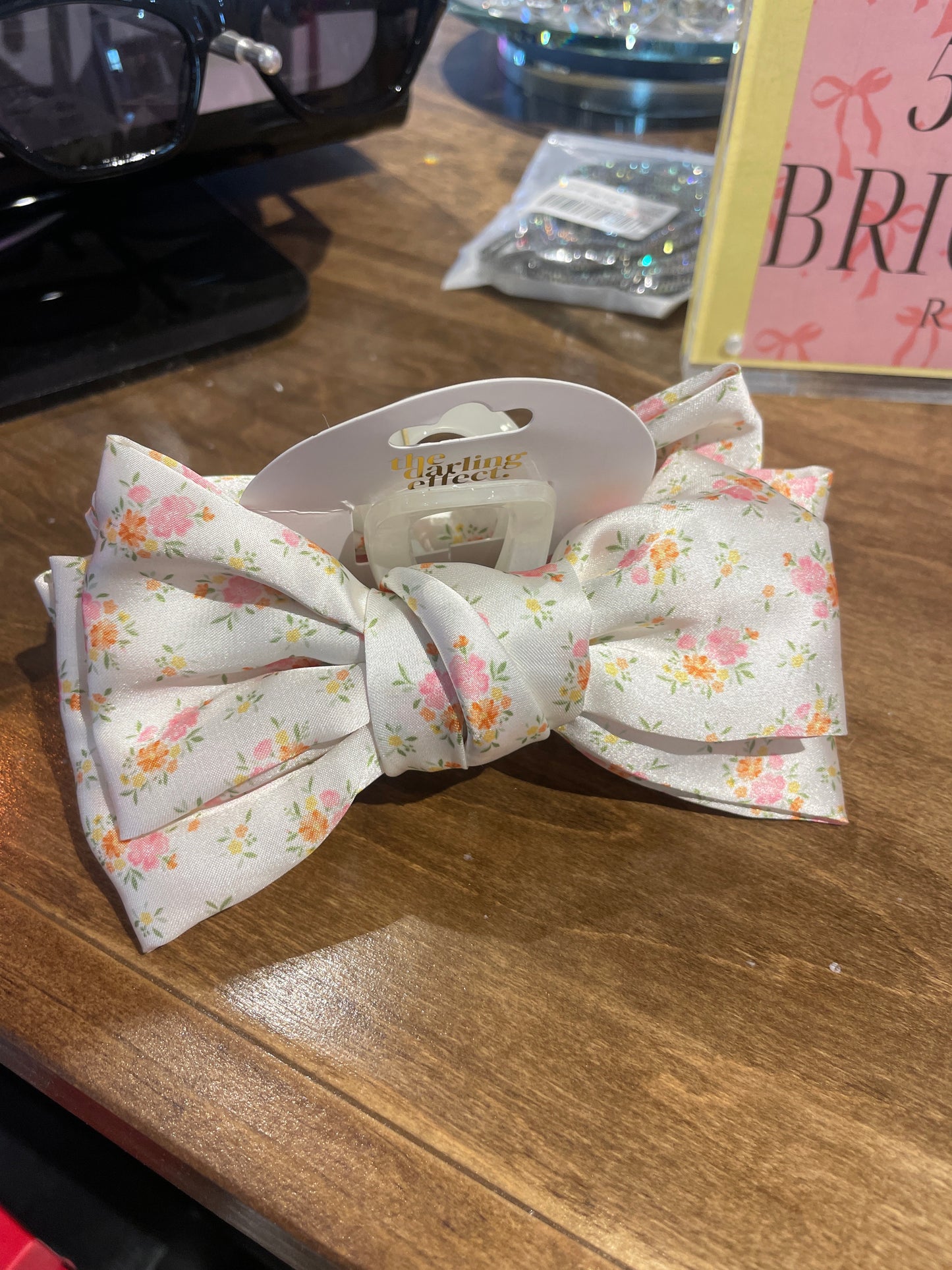 SATIN BOW CLAW CLIP