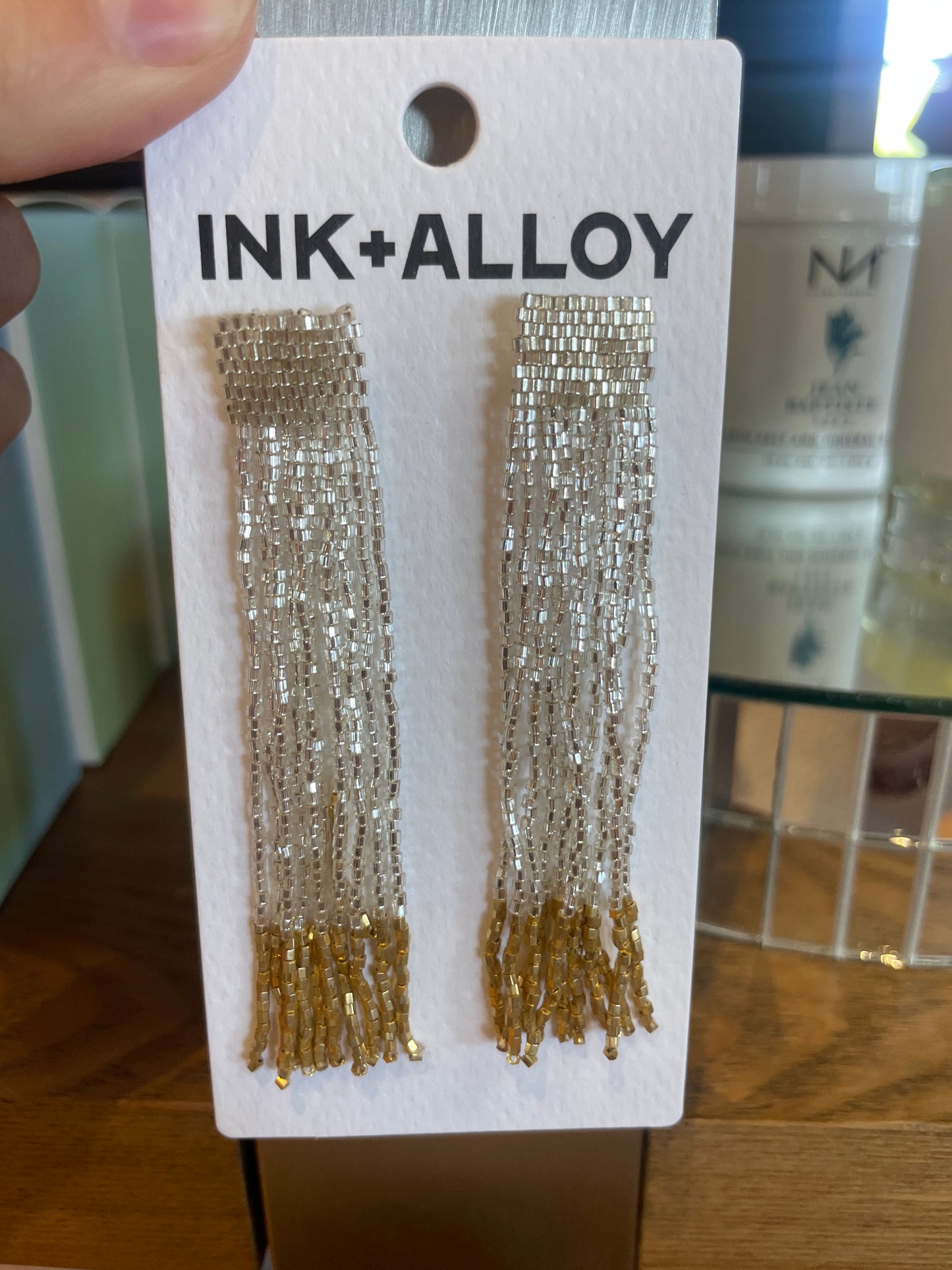 MARILYN SOLID BEADED FRINGE EARRING