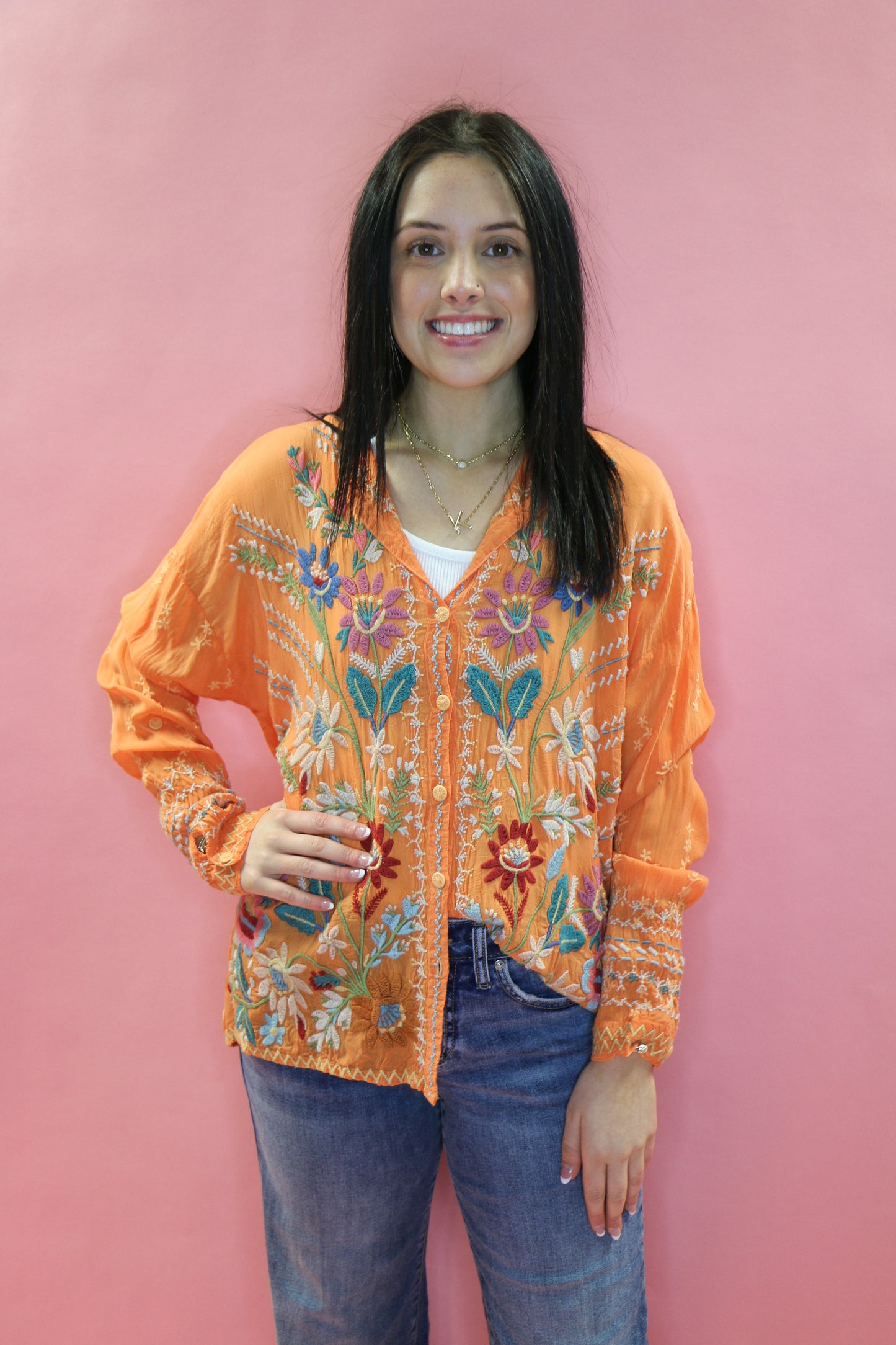 CASSIA BUTTON DOWN BLOUSE