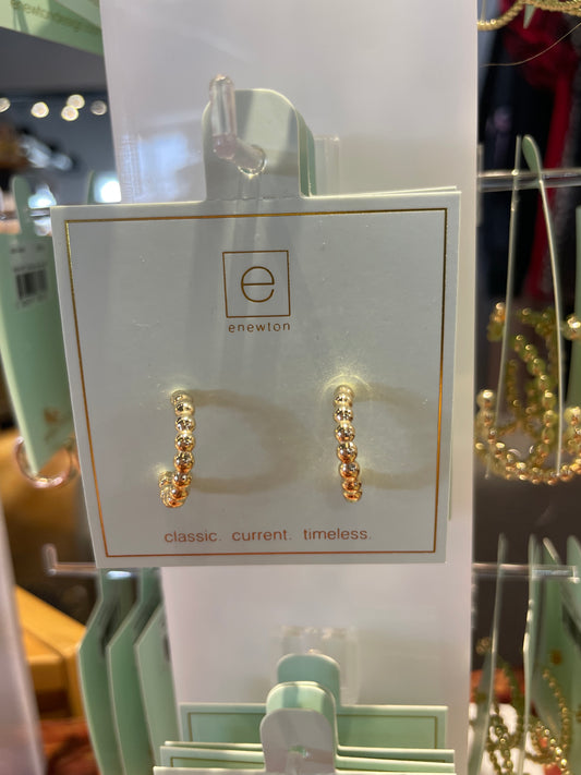 Beaded Classic 1' Hoops