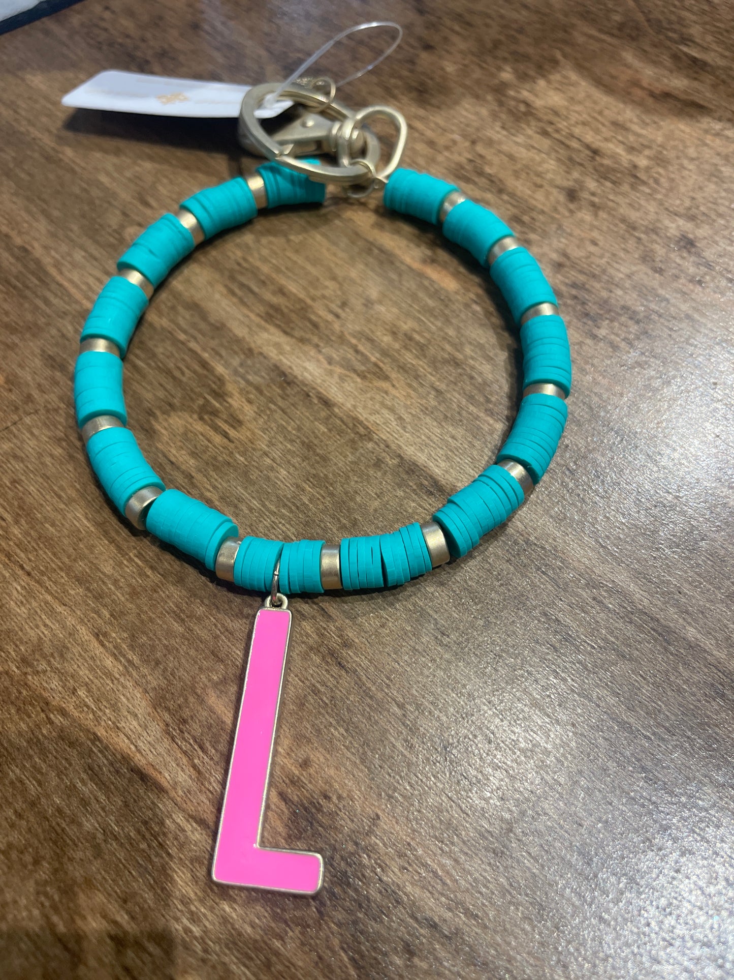 initial turquoise ring