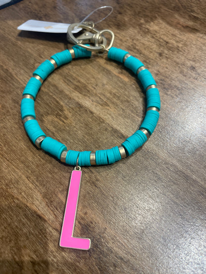 initial turquoise ring