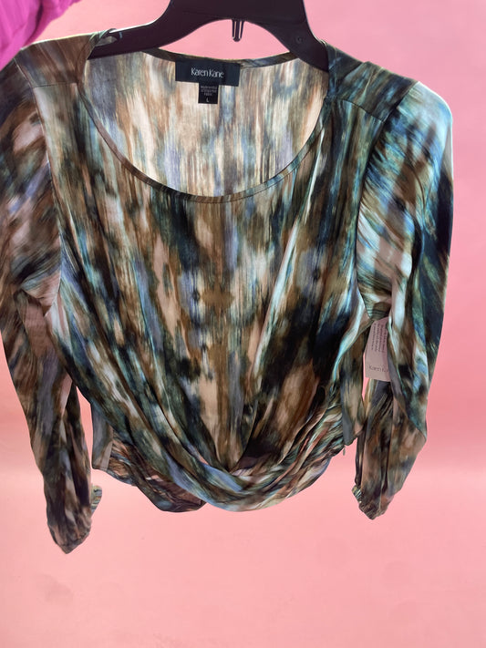 Brown Boatneck Top