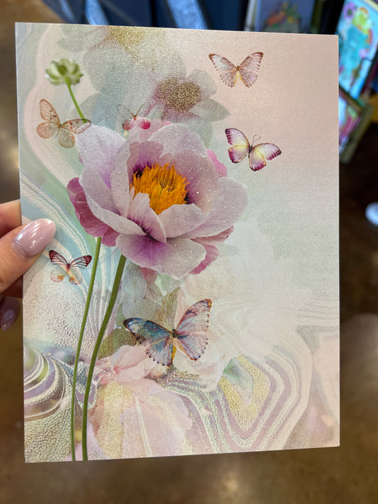 Butterfly and flower card