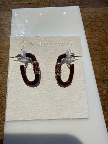 Emery enamel hoop earring