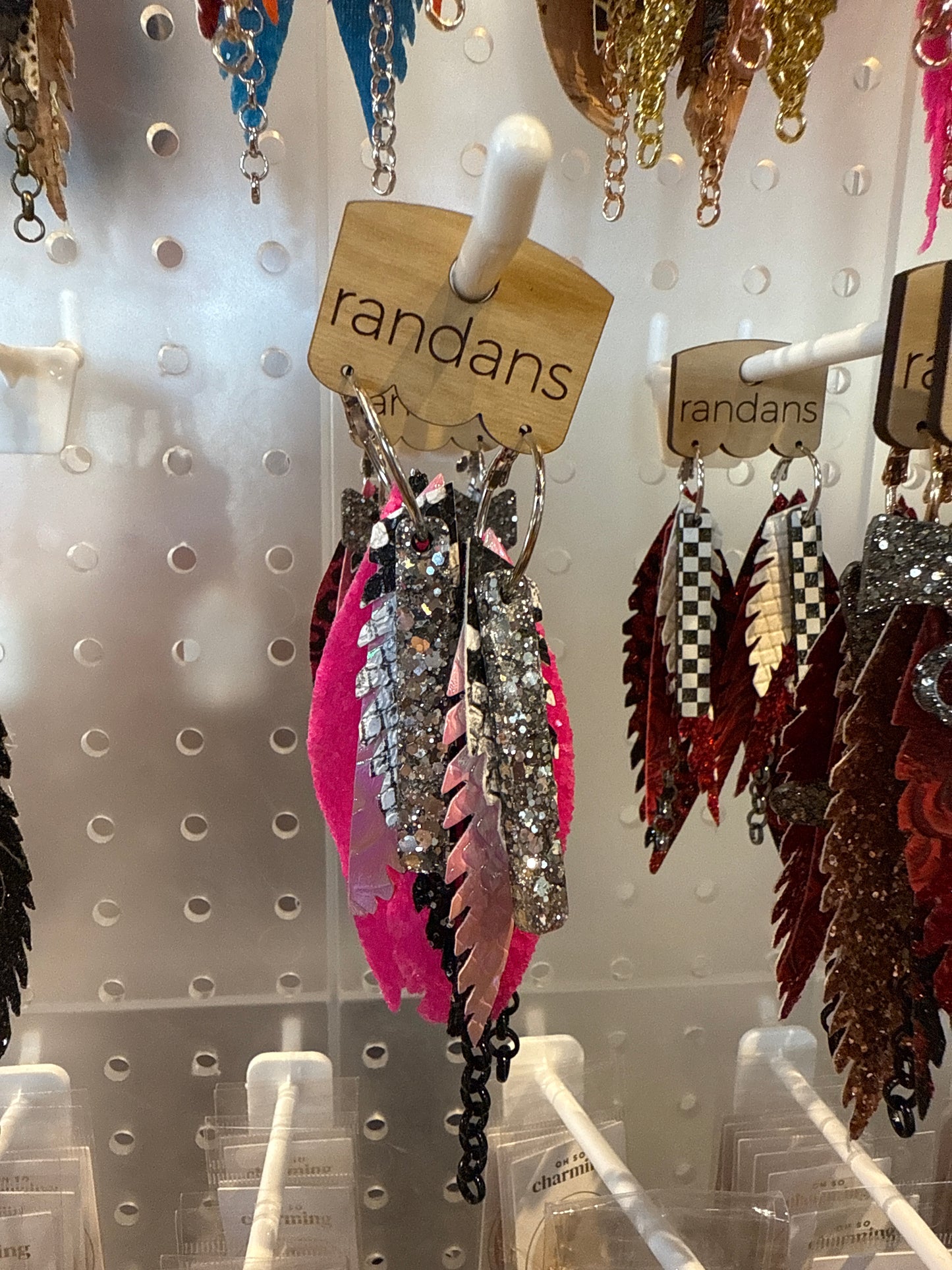 Feather detailed earrings